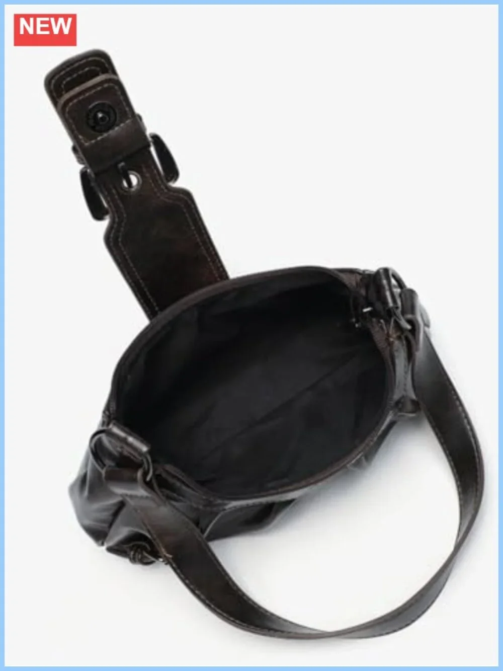Women's Hobo Shoulder Bag Y2K Mini Vintage Purse Goth Punk Buckle Handbag